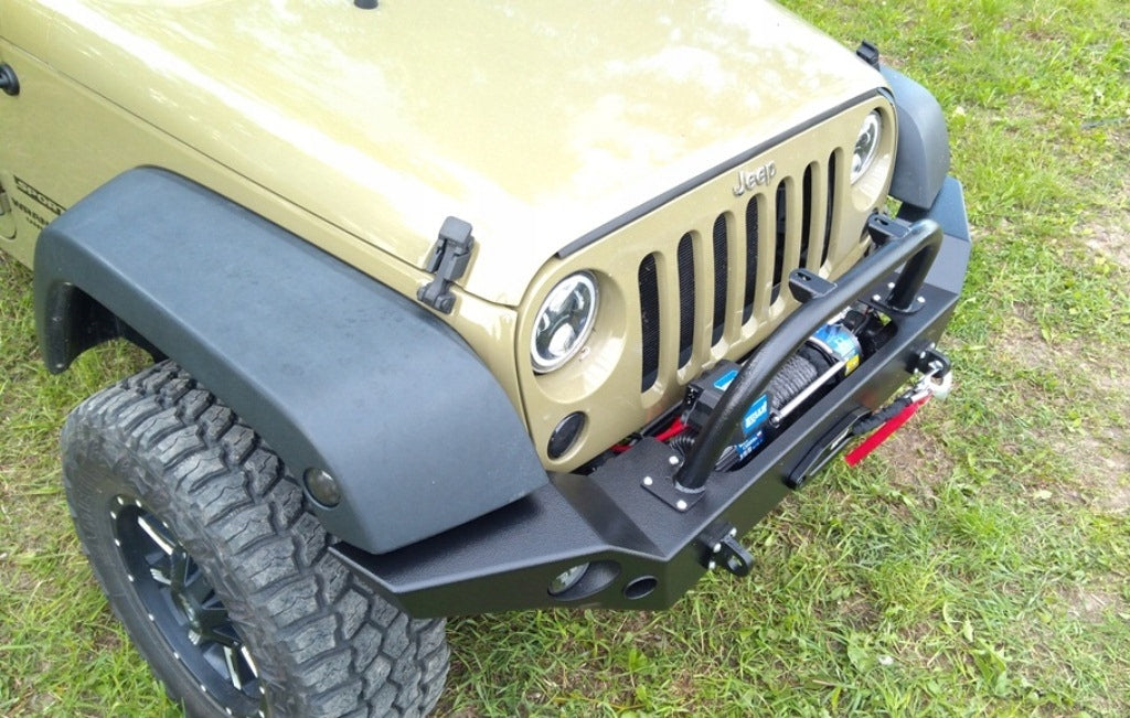 Winch Bumper with Bull Bar Front Jeep Wrangler JK JKU