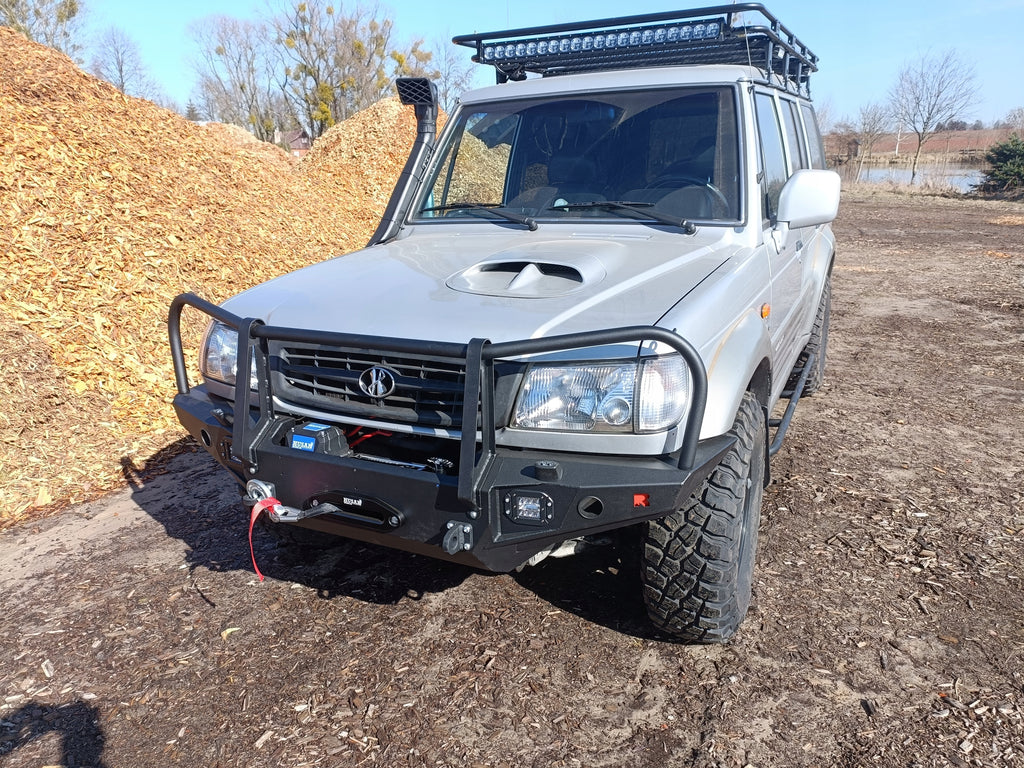 Winch Bumper with Bullbar and Lamp Guards Front Hyundai Galloper