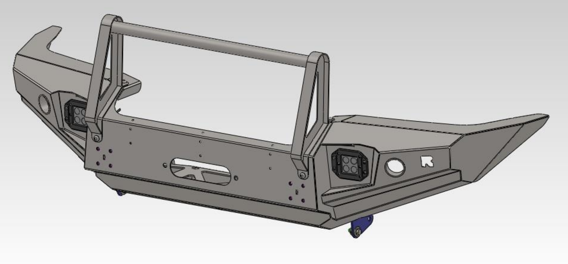 Seilwindenstoßstange mit Bullbar Opel Frontera B