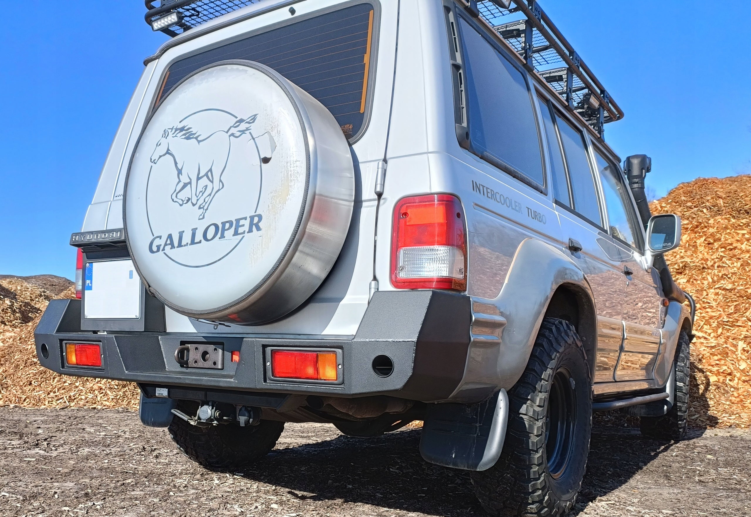 Stahl-Heckstoßstange Hyundai Galloper 5-Türer