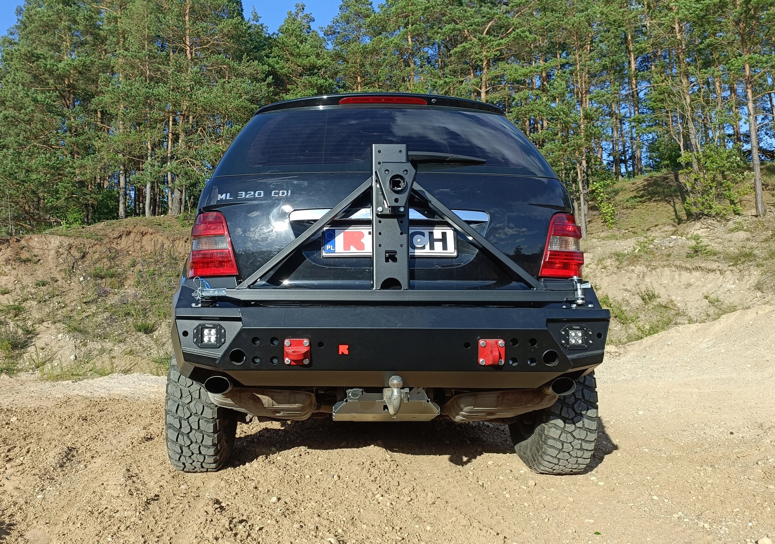 Spare Wheel Carrier - Mercedes ML W164 Steel Bumper