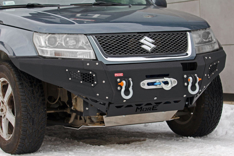 Aluminium Unterfahrschutz Suzuki Grand Vitara 2 JT 05-08 mit Seilwindenstoßstange