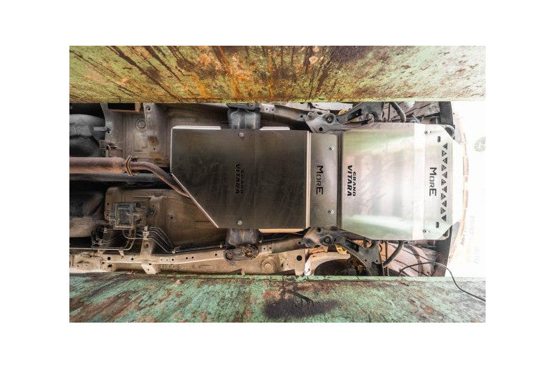 Aluminium Unterfahrschutz verlängert Motor, Kühler & Lenkung Suzuki Grand Vitara II JT