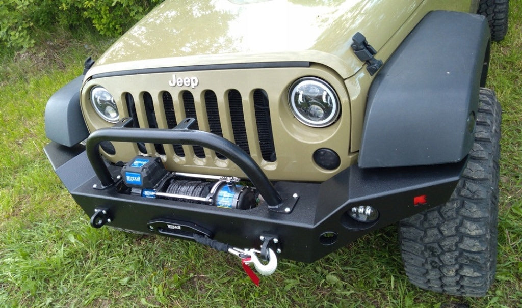 Winch Bumper with Bull Bar Front Jeep Wrangler JK JKU
