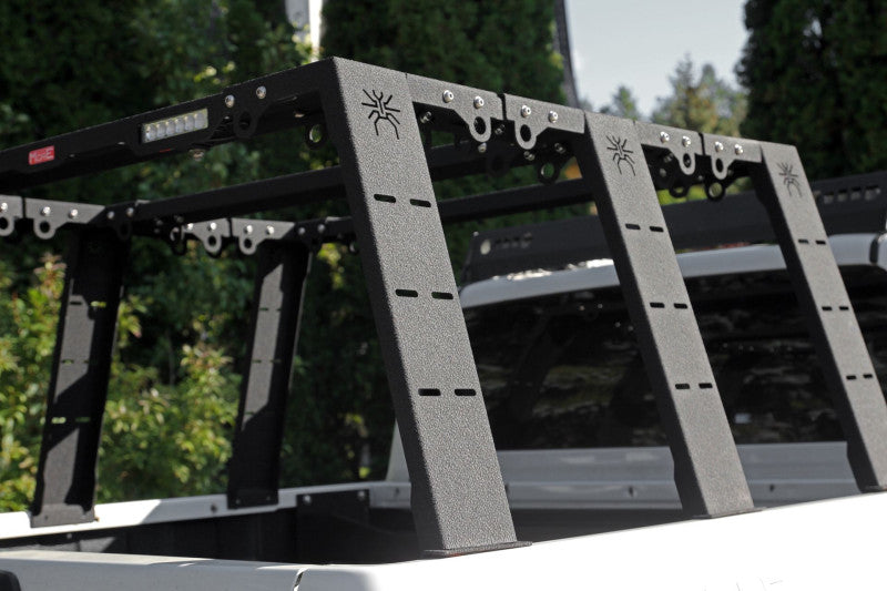 MorE 4x4 Bed Rack Mark II hoch kurz für Pickup mit Rollo und Rollbar – Ansicht 2