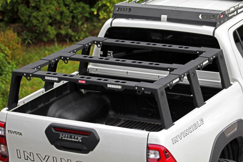 MorE 4x4 Bed Rack Mark II niedrig für offene Pickup-Ladefläche – Ansicht 2