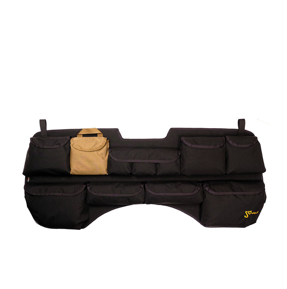 SHE-WOLF rear window organizer for Mitsubishi Pajero 4 (2006–2017) with first aid kit or removable tear-off bag