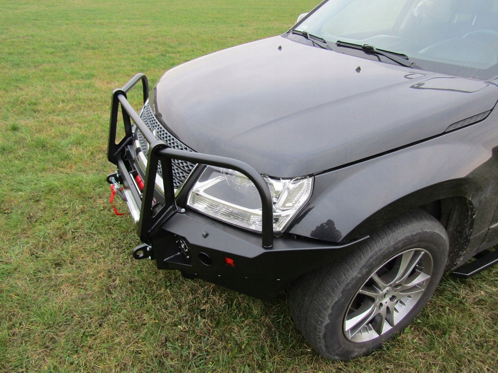 Winch Bumper with Bull Bar and Lamp Guards, Front, Suzuki Grand Vitara 2 JT